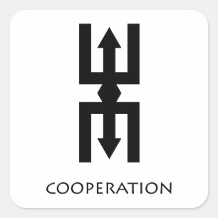 Cooperation (Nteasee) Adinkra Symbol Sticker