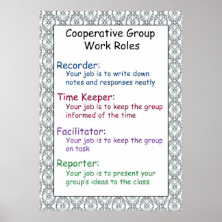 Cooperative Group Work Rules Poster