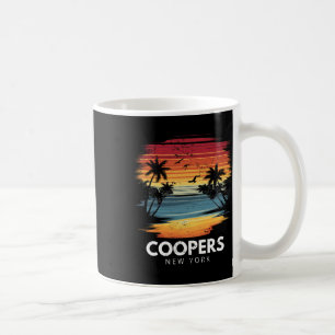 Coopers Beach New York Surfboard Surfing Vintage Coffee Mug