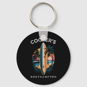 Cooper's Beach Southampton Men Women Surfing Key Ring