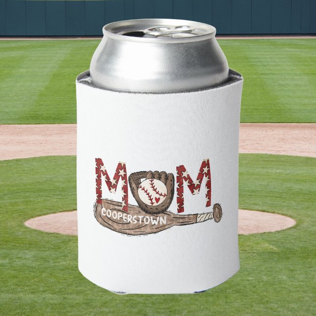 Cooperstown Baseball MOM Patriotic Can Cooler (Creator Uploaded)