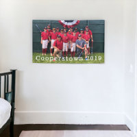 Cooperstown Baseball Team Photo / Coach Player
