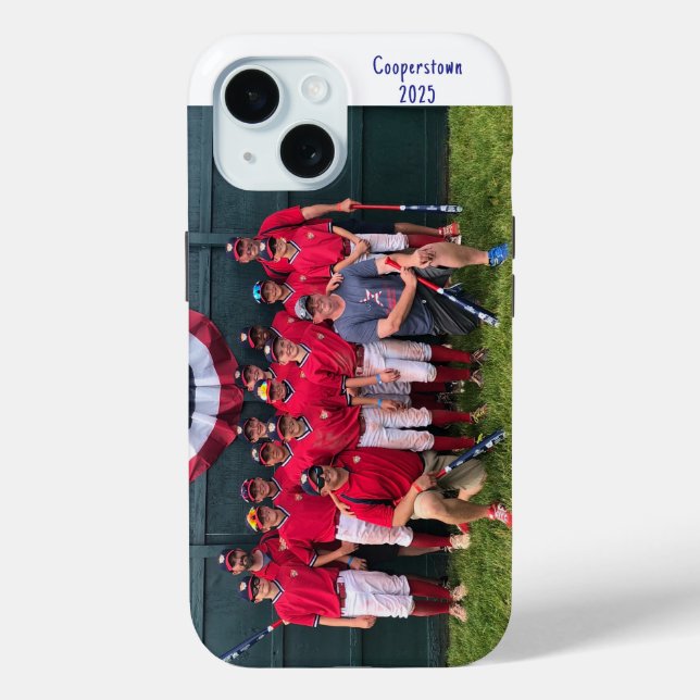 Cooperstown Baseball Team Photo Year Case-Mate iPhone Case (Back)