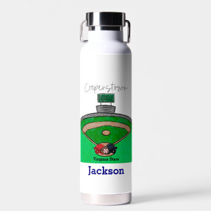 Cooperstown Field Team Name Player Personalised Water Bottle