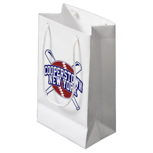 Cooperstown New York Baseball Small Gift Bag