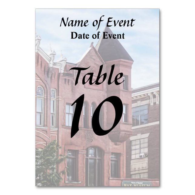 Cooperstown NY - First National Bank Building Table Number (Back)