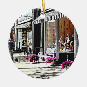 Cooperstown NY - Gift Shop and Restaurants Ceramic Tree Decoration