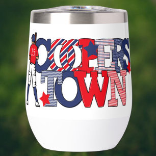 Cooperstown Patriotic Letters Baseball Mum
