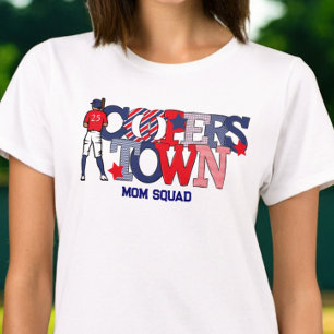 Cooperstown Patriotic Mum Squad Baseball  T-Shirt