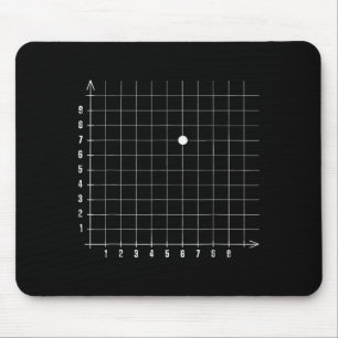 Coordinate (6,7) Funny Math Teacher 67 Math Lover  Mouse Pad