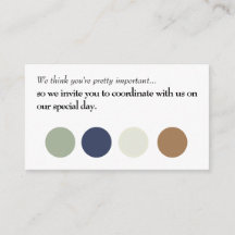 Coordinate with Us Wedding Insert Card