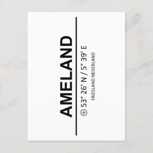 Coordinates Ameland Postcard