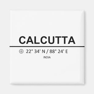 Coordinates Calcutta Magnet