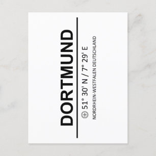 Coordinates Dortmund Postcard