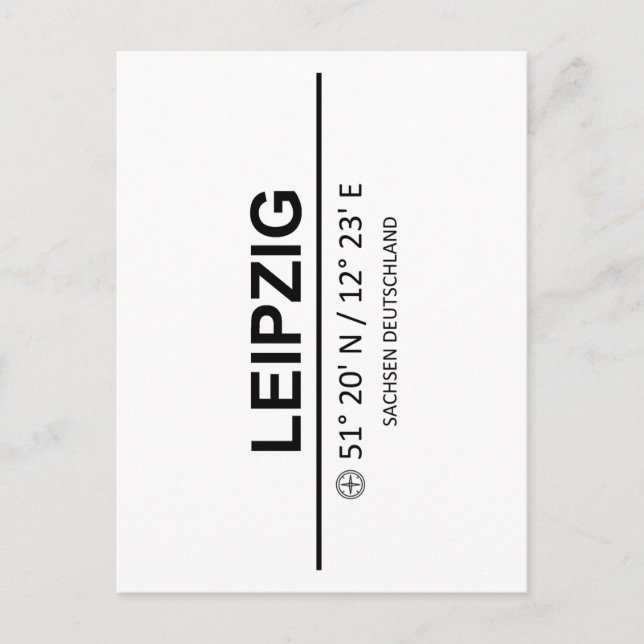 Coordinates Leipzig Postcard (Front)