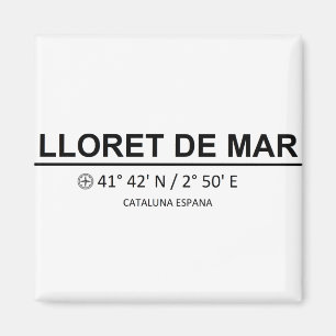 Coordinates Lloret de Mar Magnet
