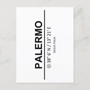 Coordinates Palermo Postcard
