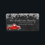 Coordinating Christmas Address Label<br><div class="desc">Make this Christmas merry and bright with our Red Truck in Snow photo card. There is nothing like getting a personalised photo card in the mail. This tradition may seem a little old-fashioned to some, but many people still enjoy it. You can find kiosks at many big box stores that...</div>