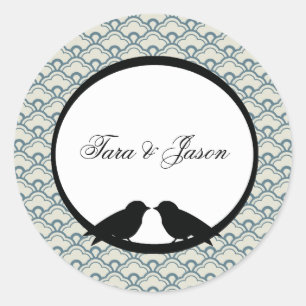 Coordinating Lovebirds Envelope Seals