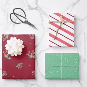 Coordinating Variety Set Christmas Wrapping paper