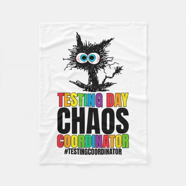 Coordinator Teacher Testing Day  Fleece Blanket (Front)