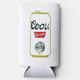 Coors Banquet Block Print Design Can Cooler Koozie