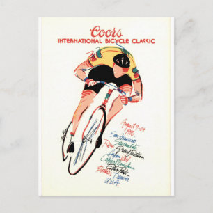 Coors Bicycle Classic 1986 Vintage Cycling Postcard