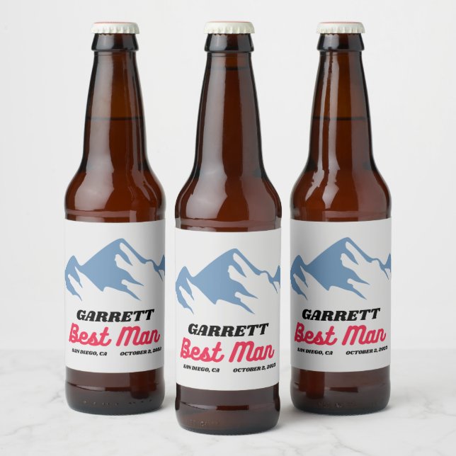 COORS Groomsman Best Man Proposal Custom Name Gift Beer Bottle Label (Bottles)