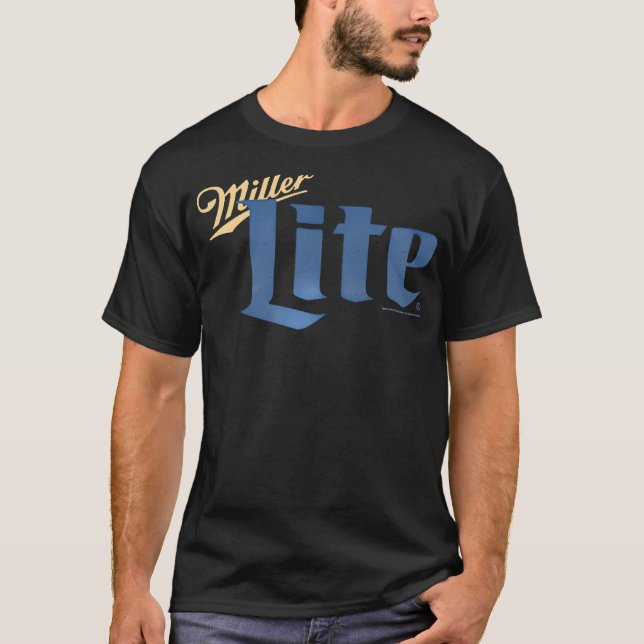 Coors Miller Lite Classic Design Front And Back T-Shirt (Front)