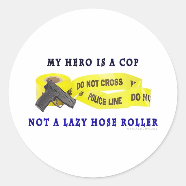 COP Hero Police Classic Round Sticker (Front)
