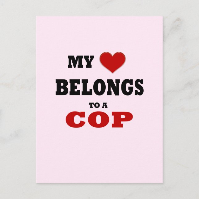 Cop Love Postcard (Front)