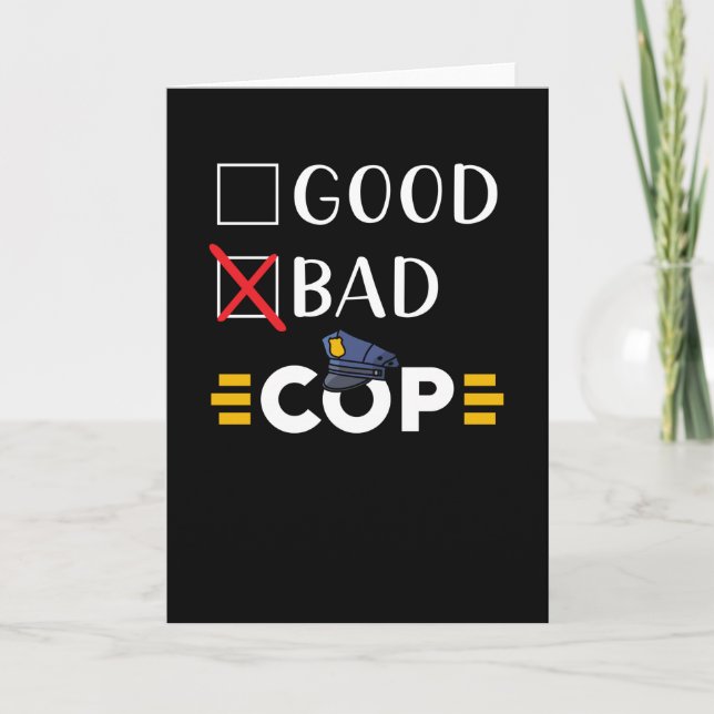 Cop Police Funny Card (Front)
