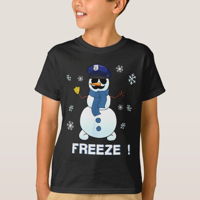 Cop Snowman Shirt Ze Christmas Party Gift Xmas  (Front)