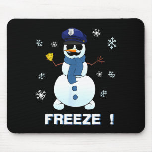 Cop Snowman Shirt Ze Christmas Party Gift Xmas  Mouse Pad