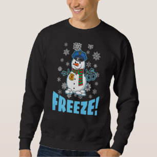 Cop Snowman Ugly Christmas For Men Women  Holiday Sweatshirt