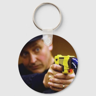 Cop With A Taser Gun Key Ring
