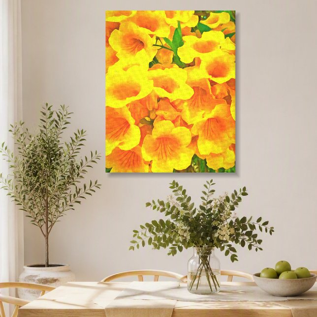 Copa de Oro Tropical Flower Art Canvas Print (Creator Uploaded)
