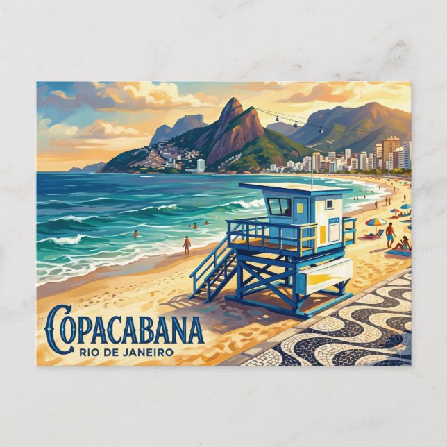 Copacabana Beach Brazil Postcard (Front)