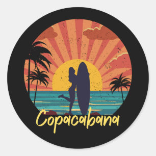 Copacabana Beach Classic Round Sticker