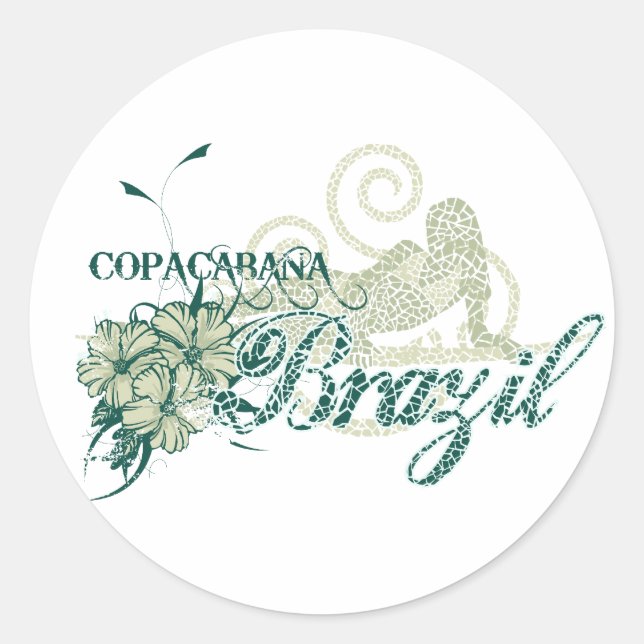 Copacabana Brazil Tshirts and Gifts Classic Round Sticker (Front)