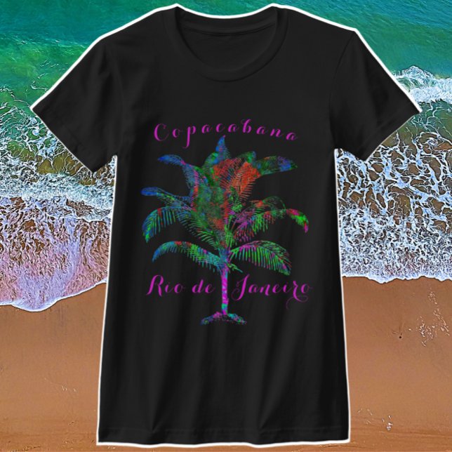 Copacabana Rio de Janeiro Wild Tropical Palm Tree  T-Shirt (Creator Uploaded)