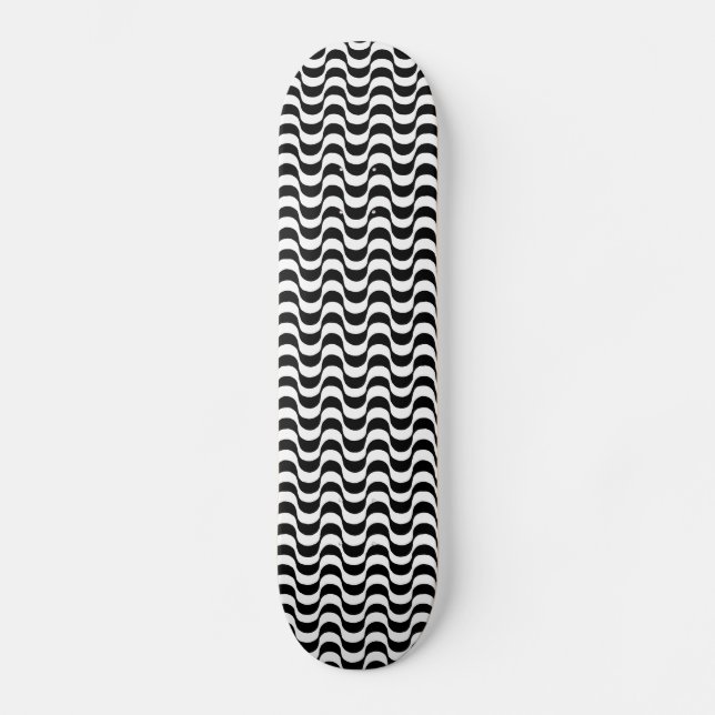 Copacabana sidewalk black and white skate board (Front)