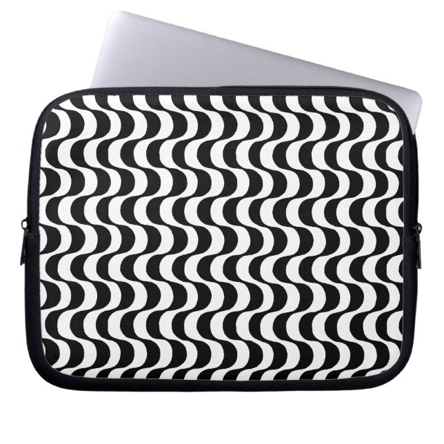 Copacabana sidewalk design computer protection laptop sleeve (Front)