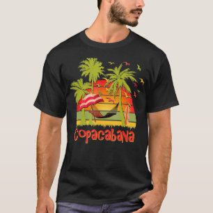 Copacabana Tropical Beach Hammock Sunset  T-Shirt