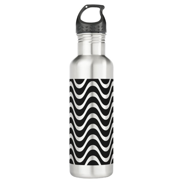Copacabana Waves Abstract Art 710 Ml Water Bottle (Front)