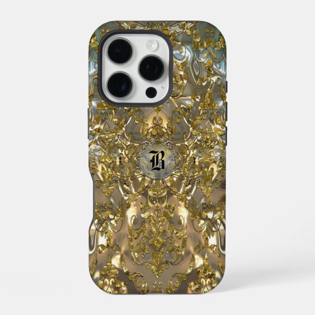 Copachatlin Damask Monogram iPhone Case (Back)