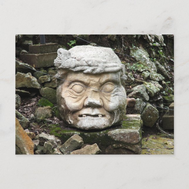 copán rock face postcard (Front)