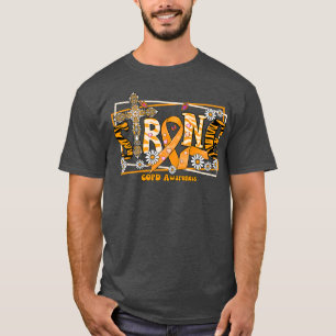 COPD Awareness cross ribbon Strong hope love T-Shirt