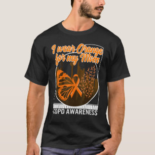 COPD Awareness I Wear Orange For My Mom Butterfly  T-Shirt