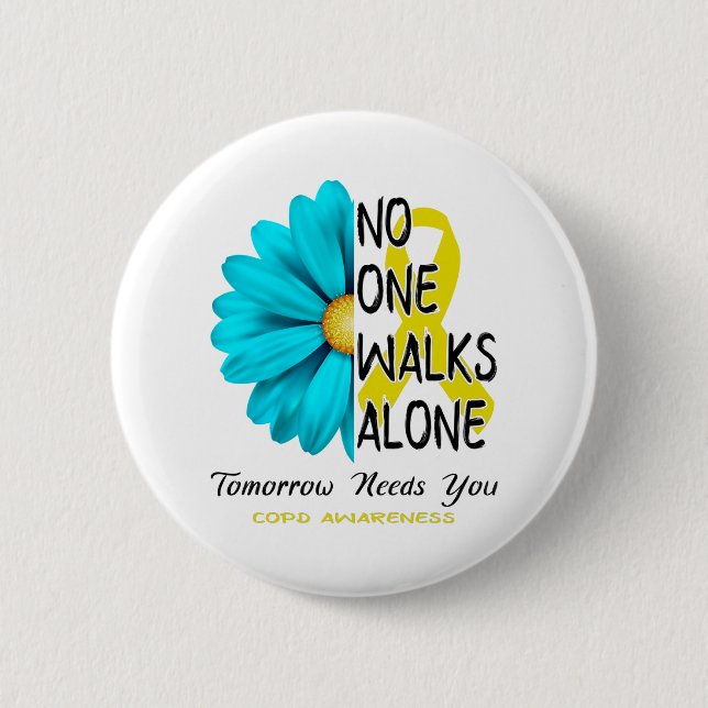 COPD Awareness Month Ribbon Gifts 6 Cm Round Badge (Front)
